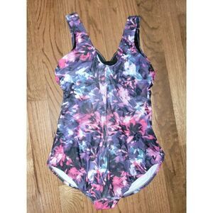 SWIMSUITS FOR ALL Floral One Piece Swimsuit Women's Size 14